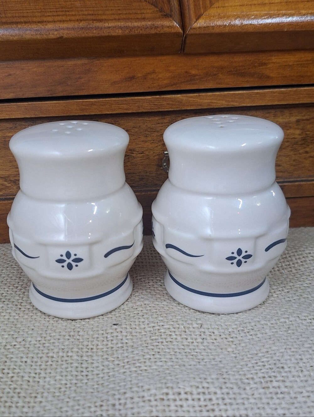 Longaberger, Woven Traditions In Blue. Salt And Pepper Shaker